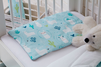 LAMY pościel z wypełnieniem i poduszką płaską (duży wzór - panel)