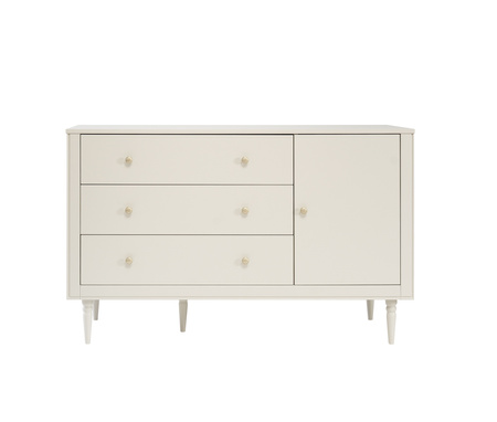 PETITE Komoda 3 szuflady + 1 drzwi